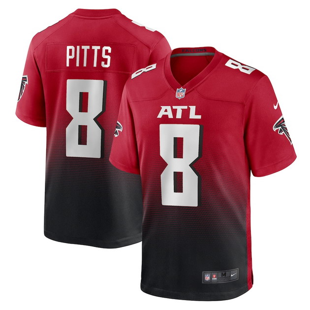 mens nike kyle pitts red atlanta falcons alternate game jersey